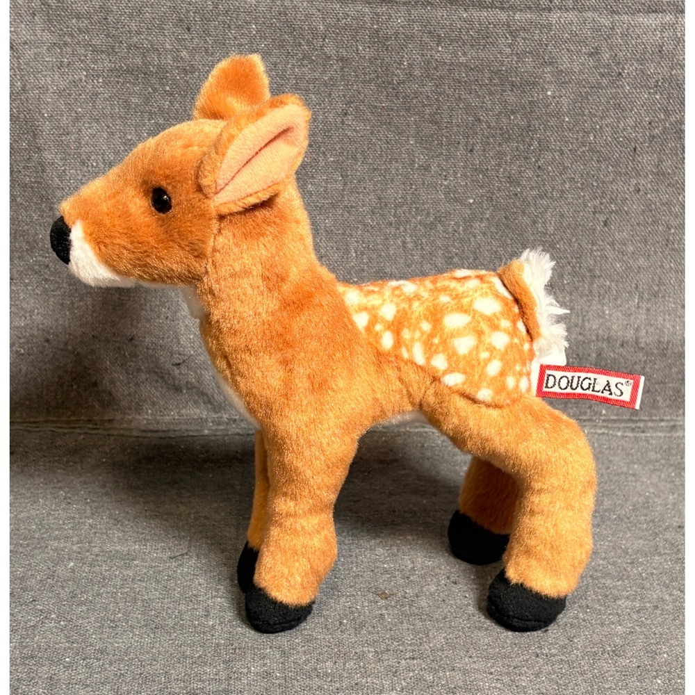 Douglas Cuddle Toys Fawn Plush Stuffed Animal Standing Deer Spotted 4099 Tan
